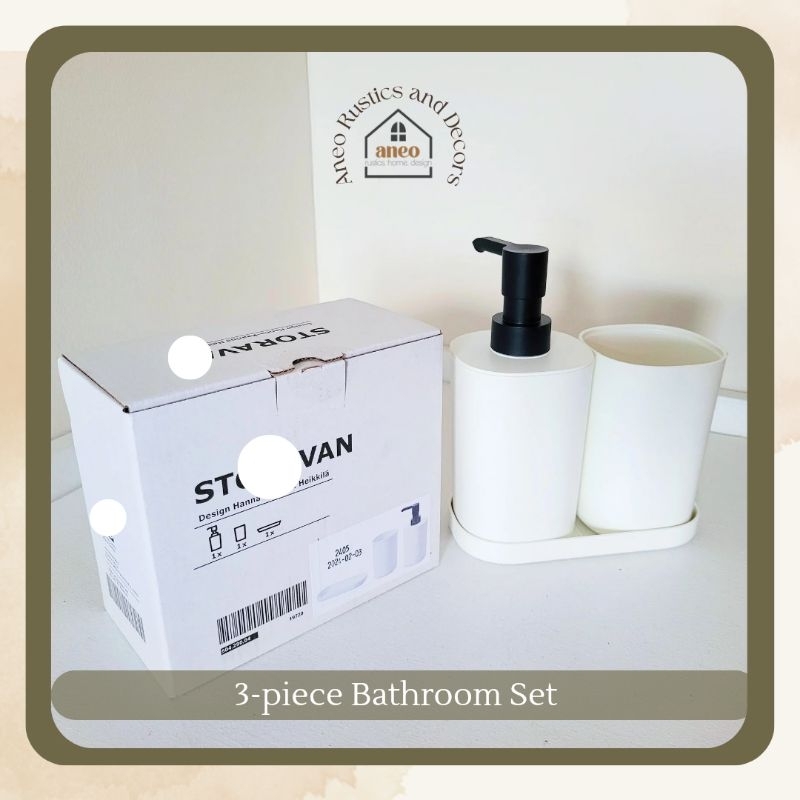 Aneo IKEA Storavan 3in1 Bathroom Set Soap Dispenser Toothbrush Holder ...