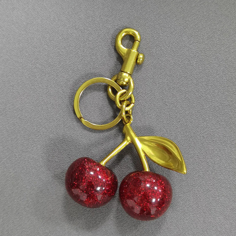 Cherry Crystal Stylish Keychain Creative Exquisite Car Key Ring Handbag ...