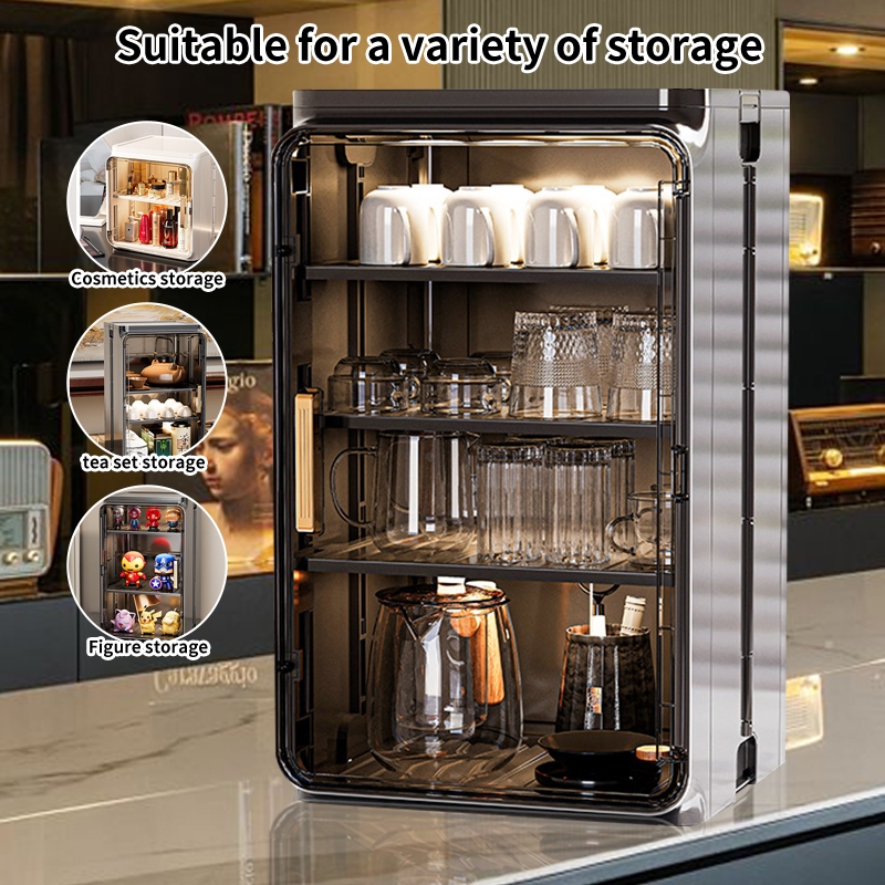 Luxury Cup Storage Rack Water Storage Box Dustproof Glass Tea Cup Tray ...