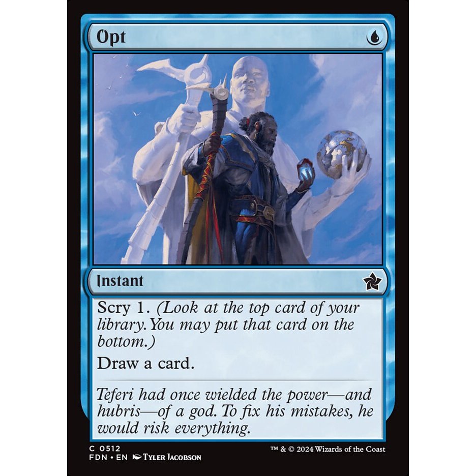 MTG Singles: Opt NM Blue FDN Foundations | Shopee Philippines