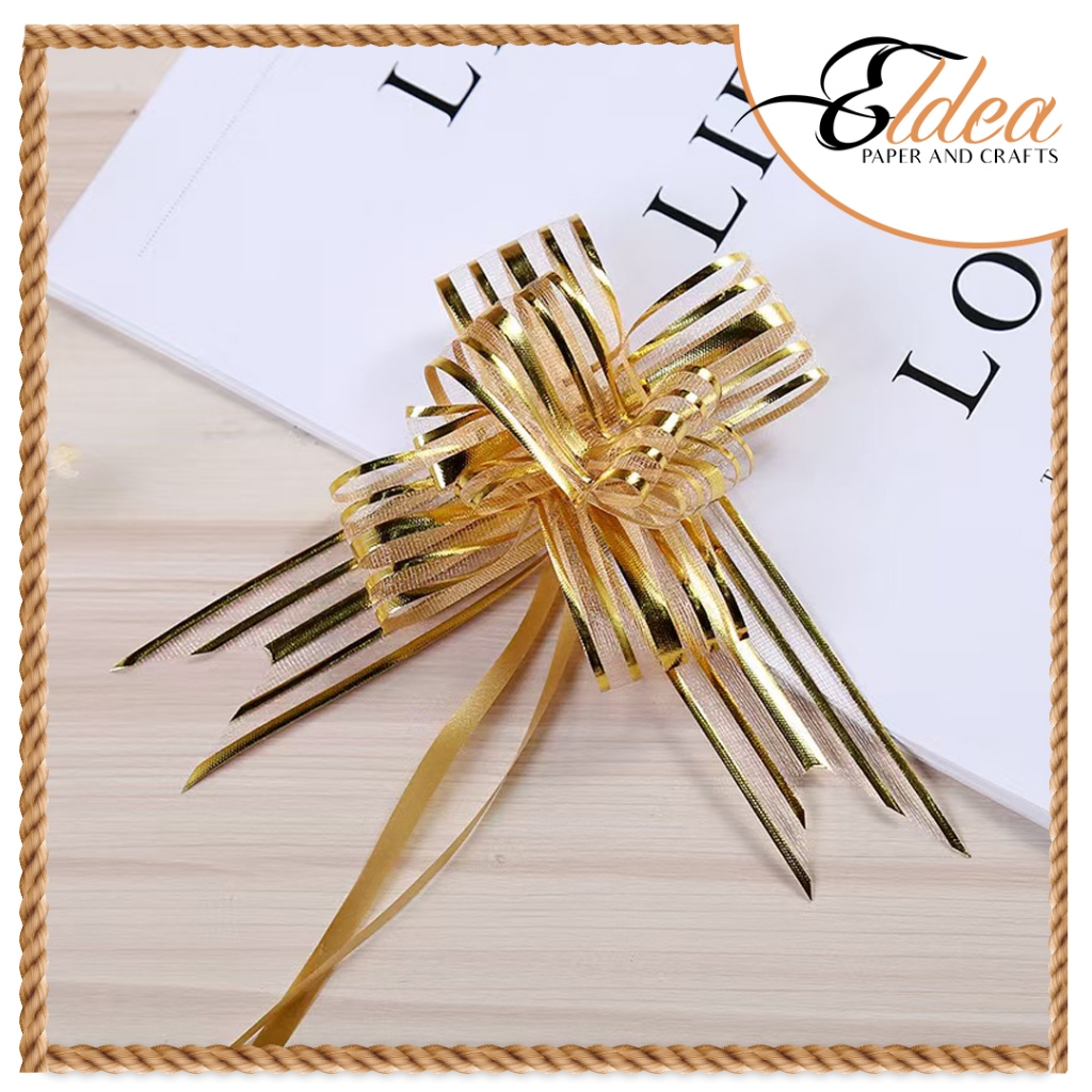 1pc Bow Knots for your Gifts Gold/Silver Ribbon DIY Packaging and Gift ...