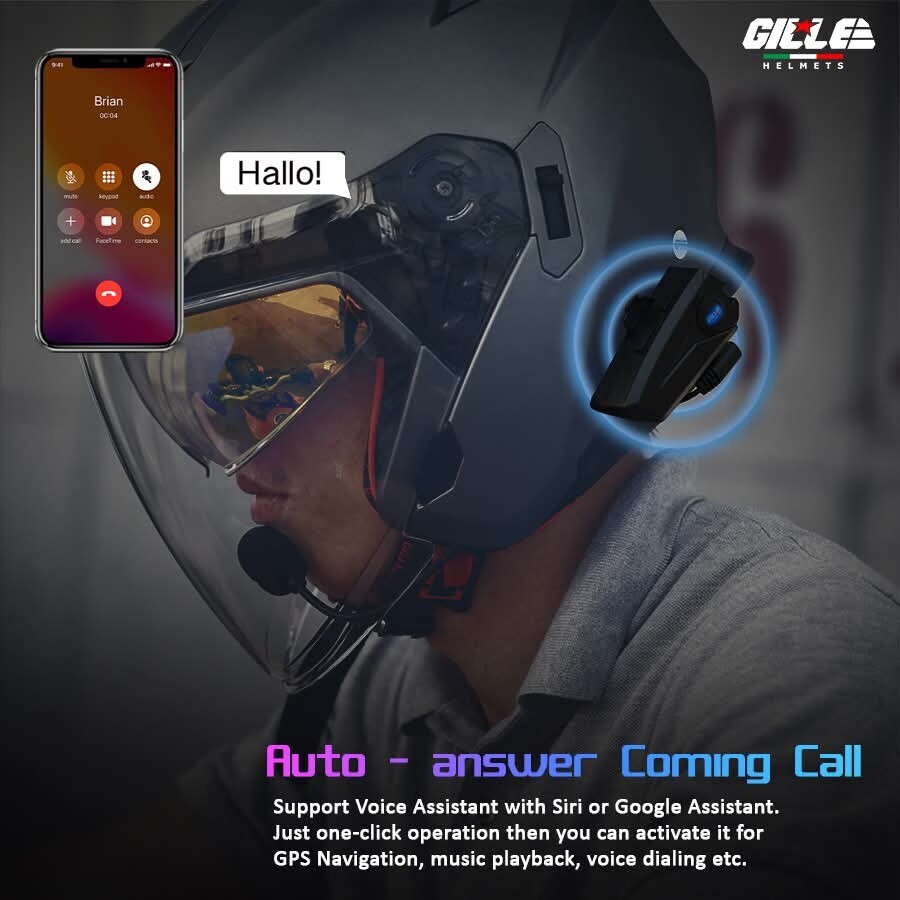GILLE Official GP1 GP2 Intercom for Motorcycle Helmet Headset Bluetooth ...