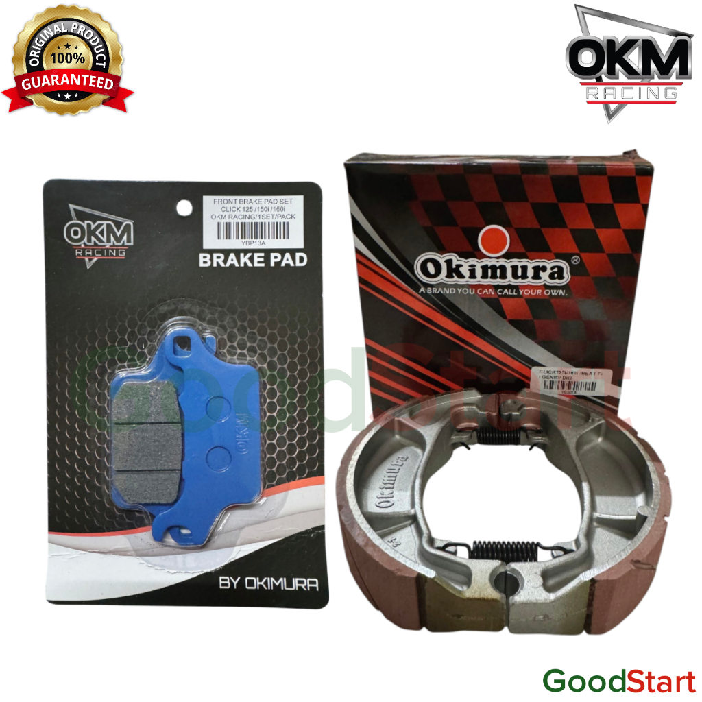 HONDA CLICK V2 V3 GENIO BRAKE PADS & BRAKE SHOE OKIMURA | Shopee ...