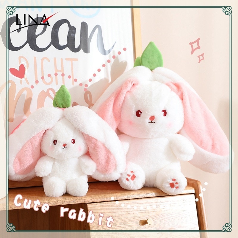 35/48CM 2in1 strawberry rabbit Plush toy Strawberry Bunny plushie Long ...