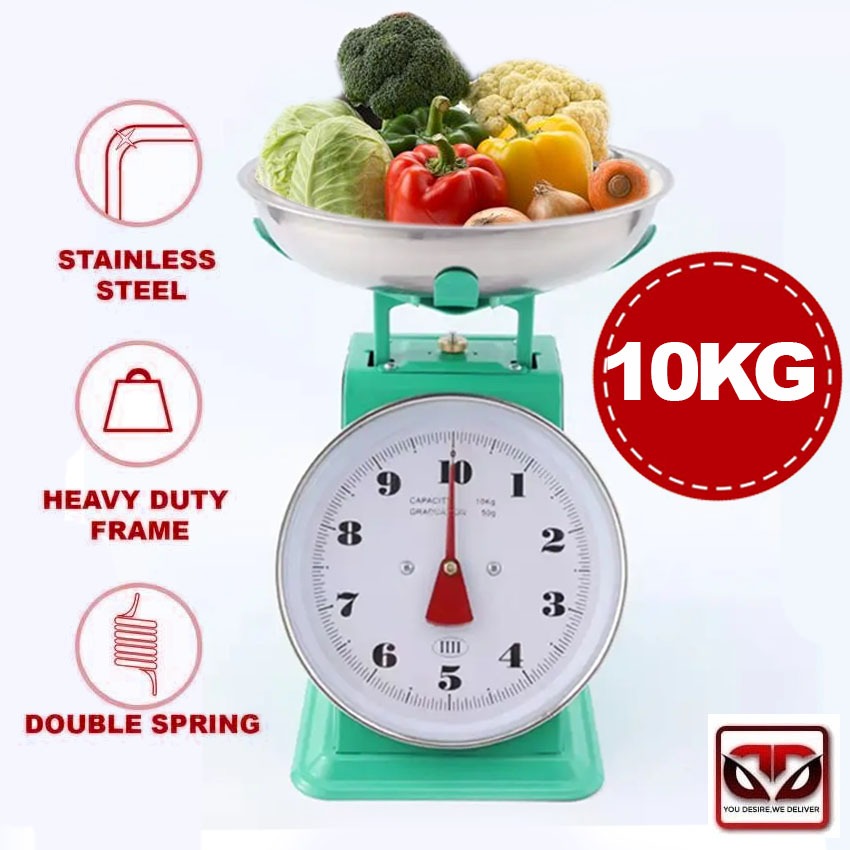 D&D 10kg Kilohan Heavy Duty Small Bowl Timbangan Aluminum Dial Iron ...