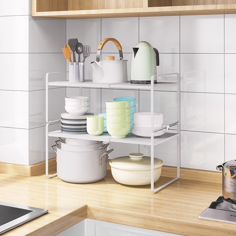 Telescopic Rack Kitchen Countertop Cabinet Under Sink Dishes Spice ...
