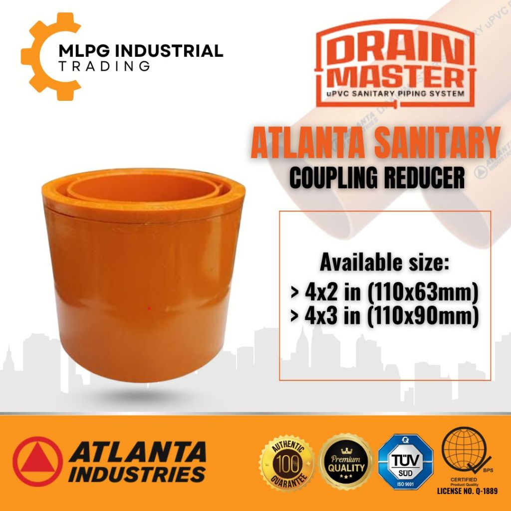 ATLANTA uPVC SANITARY COUPLING REDUCER | (4X2