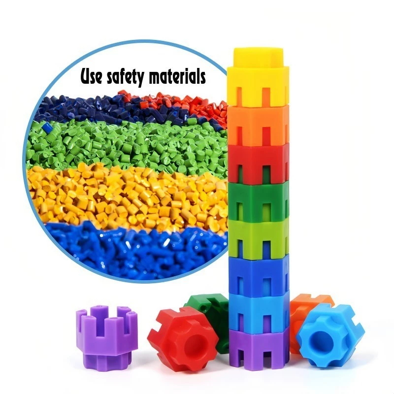 100pcs/bag Building Blocks Set Puzzle Hexagonal Blocks Educational ...