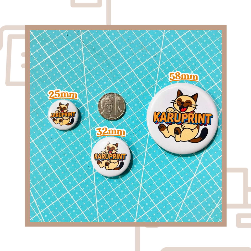 PERSONALIZED BUTTON PINS | 58mm | 32mm | 25mm [10 PCS MINIMUM] | Shopee ...