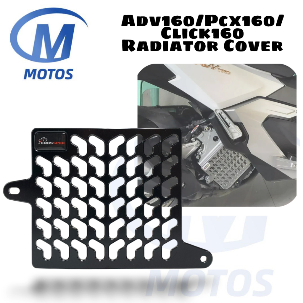 Motosph Motorcycle Adv160 / Pcx160 / Click160 Radiator Cover Black ...