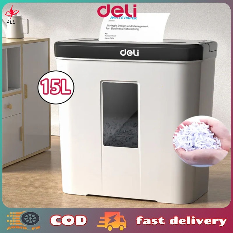 Deli 15L Paper Shredder Machine Heavy Duty Shredder Machine Can Shred ...