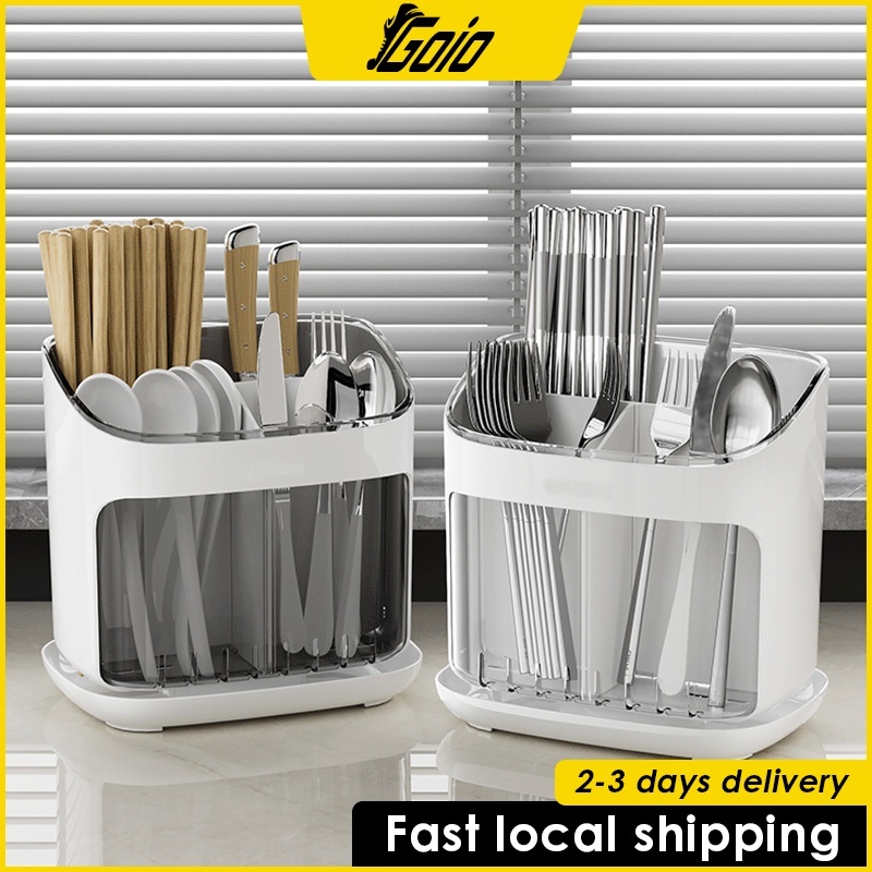 Kitchen Tableware Spoon Utensils Storage Box Rack Holder ...