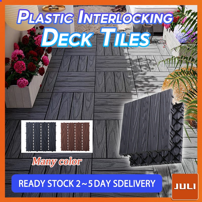 3D Relief PVC Interlocking Plastic Indoor Outdoor Deck Tiles Anti ...