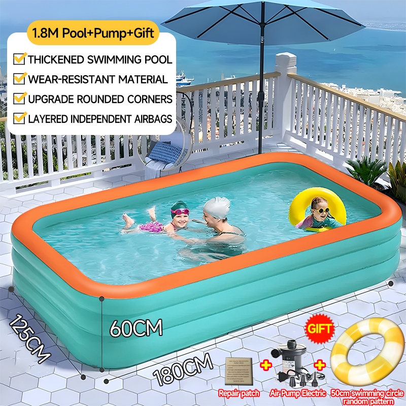 OOKAS Portable Thickened Big Inflatable Swimming Pool For Kids