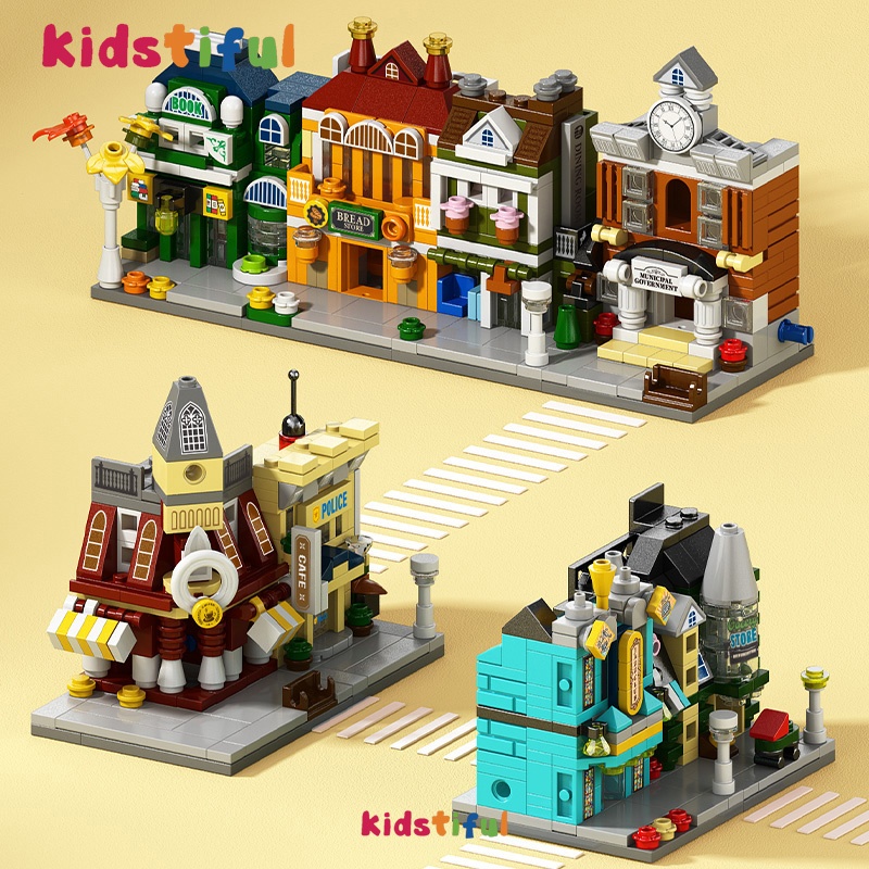 European Mini Street View City Buildings Shop Architecture Series ...