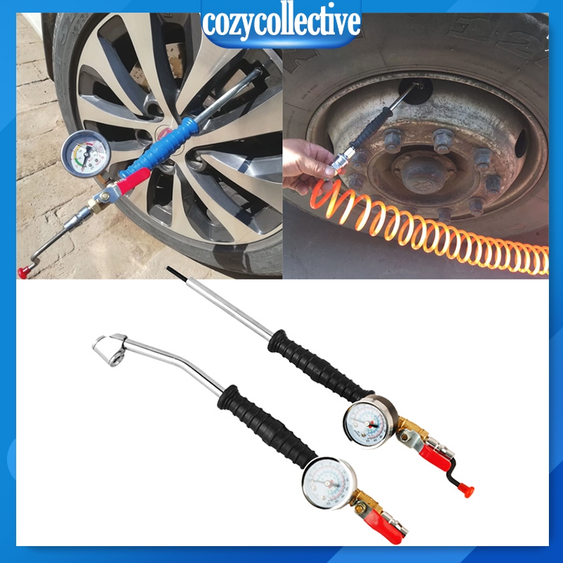 Car Van Tyre Pressure Guage Meter Air Inflator Dial Compressor Checker ...
