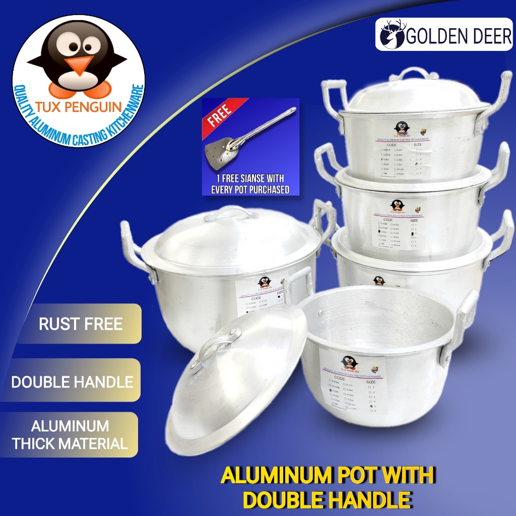 CALDERO WITH DOUBLE HANDLE / THICK ALUMINUM POT CASSEROLE POT /KALDERO ...
