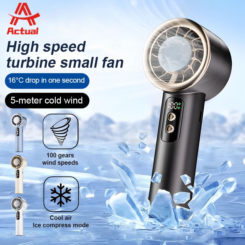 Actual Handheld desktop fan semiconductor refrigeration portable 100 ...