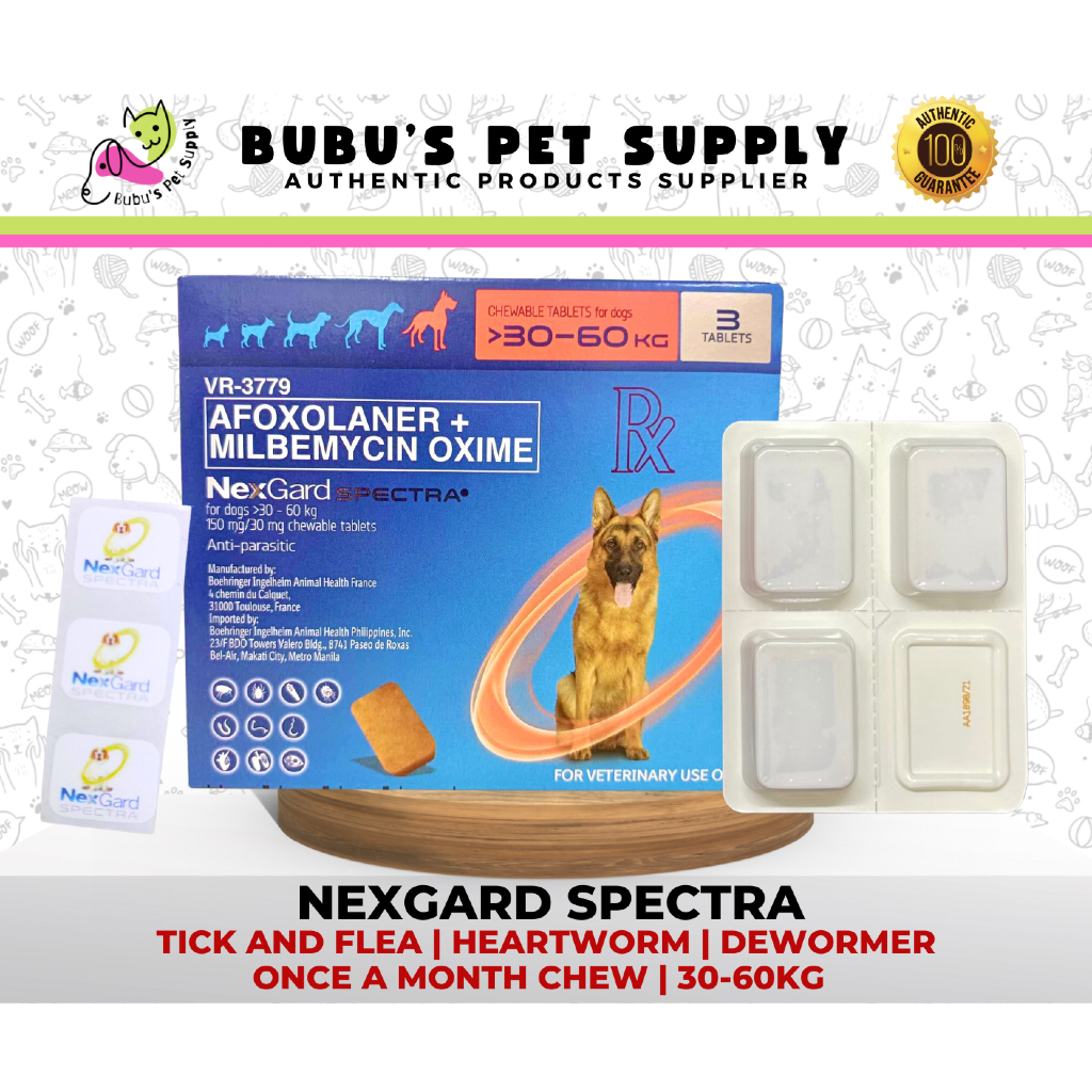 Nexgard SPECTRA For Dogs FREE STICKERS Shopee Philippines