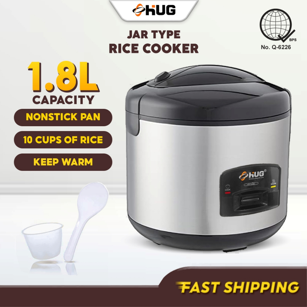 【69% Off】 HUG 1.8L Non-stick Rice Cooker Jar Type With Steamer and ...