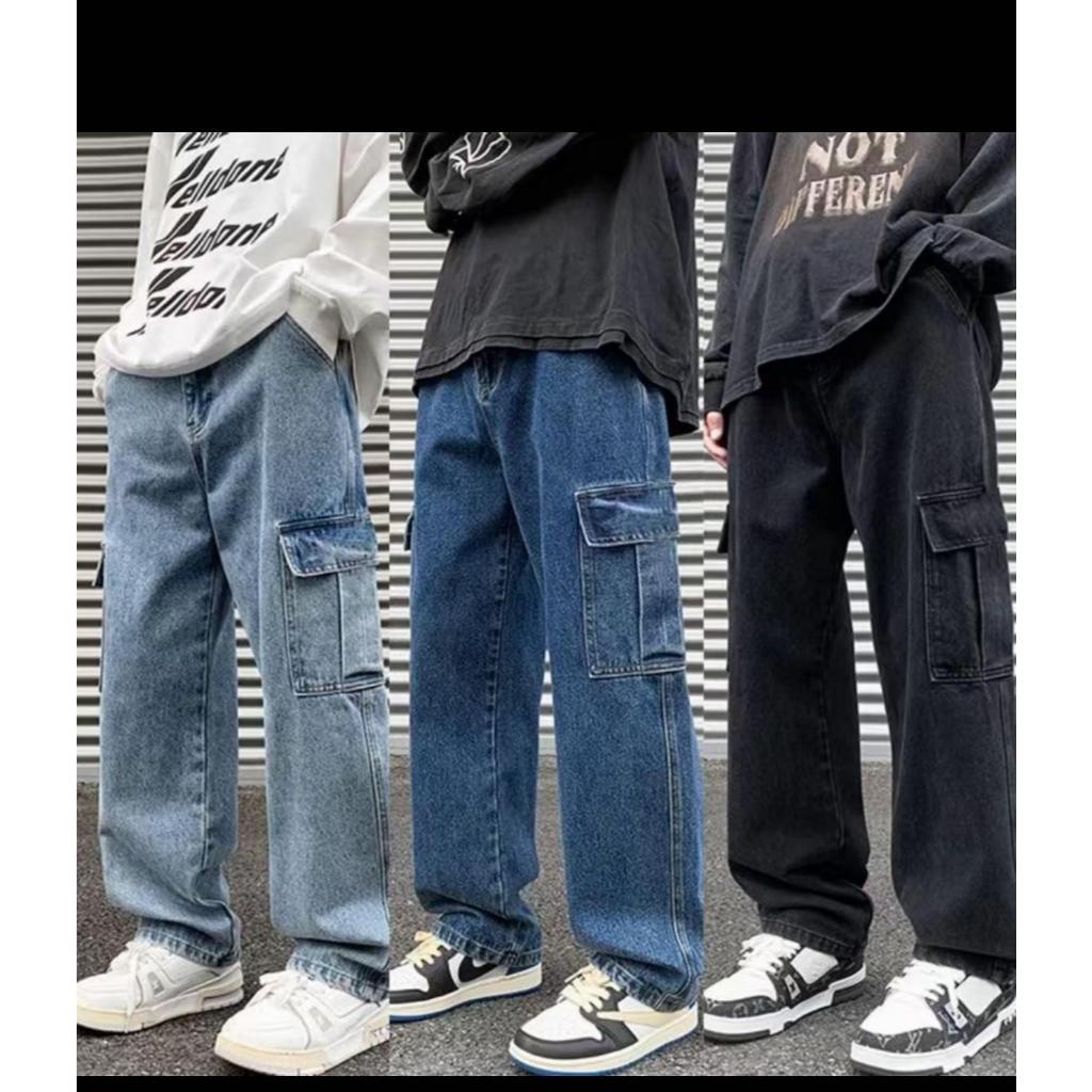 NEW BEST SELLER 6 POCKET DENIM CARGO PANTS FOR MEN | Shopee Philippines