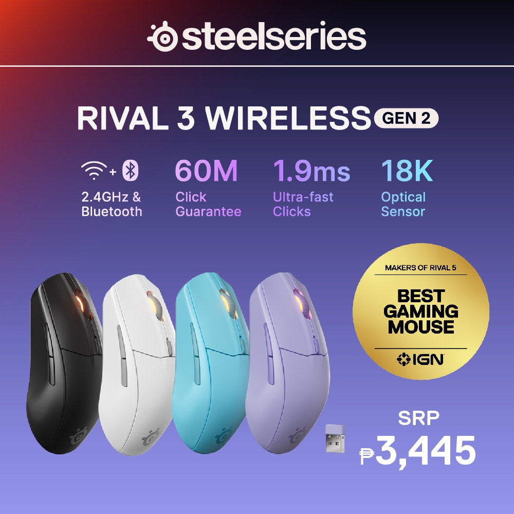 SteelSeries Rival 3 Gen 2 18K DPI Optical Sensor Lightweight ...