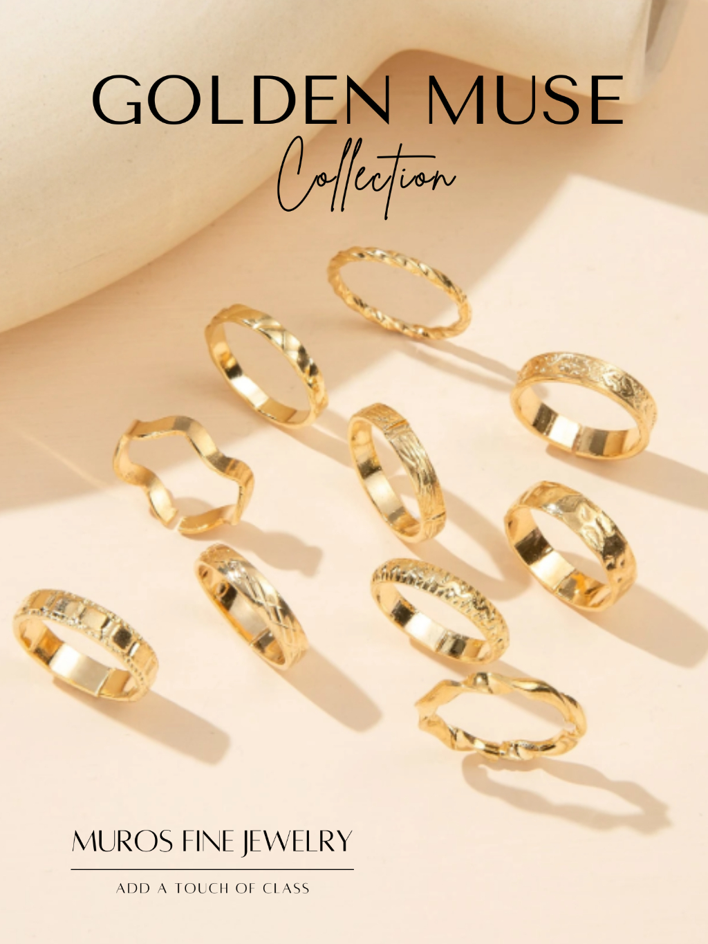 Golden Muse: Stackable Minimalist Gold Rings (Muros Fine Jewelry ...