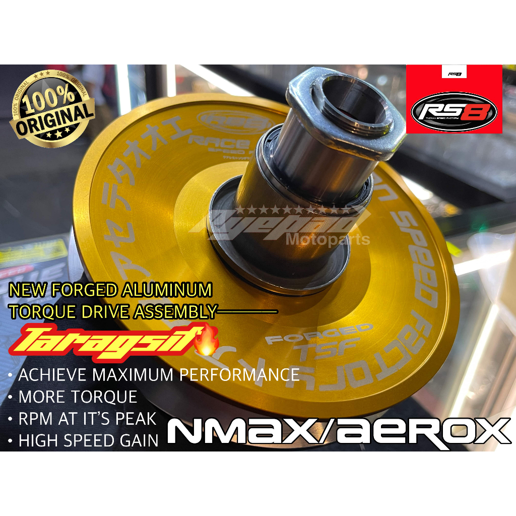 RS8 TORQUE DRIVE ASSEMBLY (FORGED ALUMINUM) LEGIT - FOR NMAX/AEROX (V1 ...