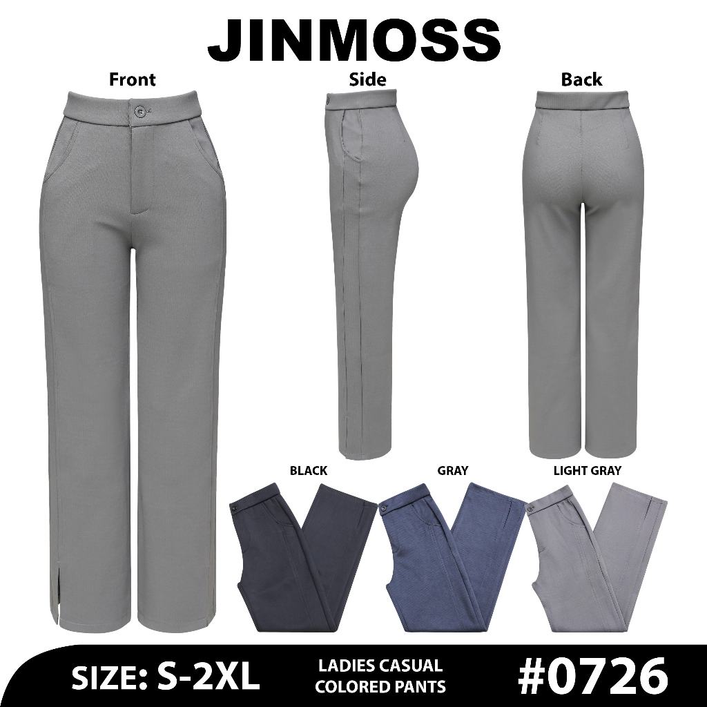 JINMOSS Classic Plain Design Women's Office Slacks S-2XL #0726 | Shopee ...