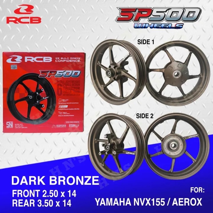 RACING BOY RCB SP500 Mags ( Dark Bronze ) for Yamaha Aerox v1 and v2 ...
