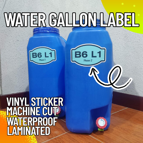 Water Gallon Sticker Waterproof Label Water Container Vinyl sticker ...