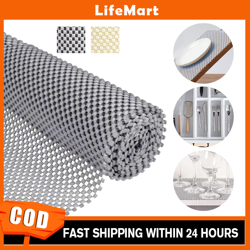 45x120CM Kitchen Table Mesh Mat PVC Anti Slip Mesh Pad Cupboard Skid ...