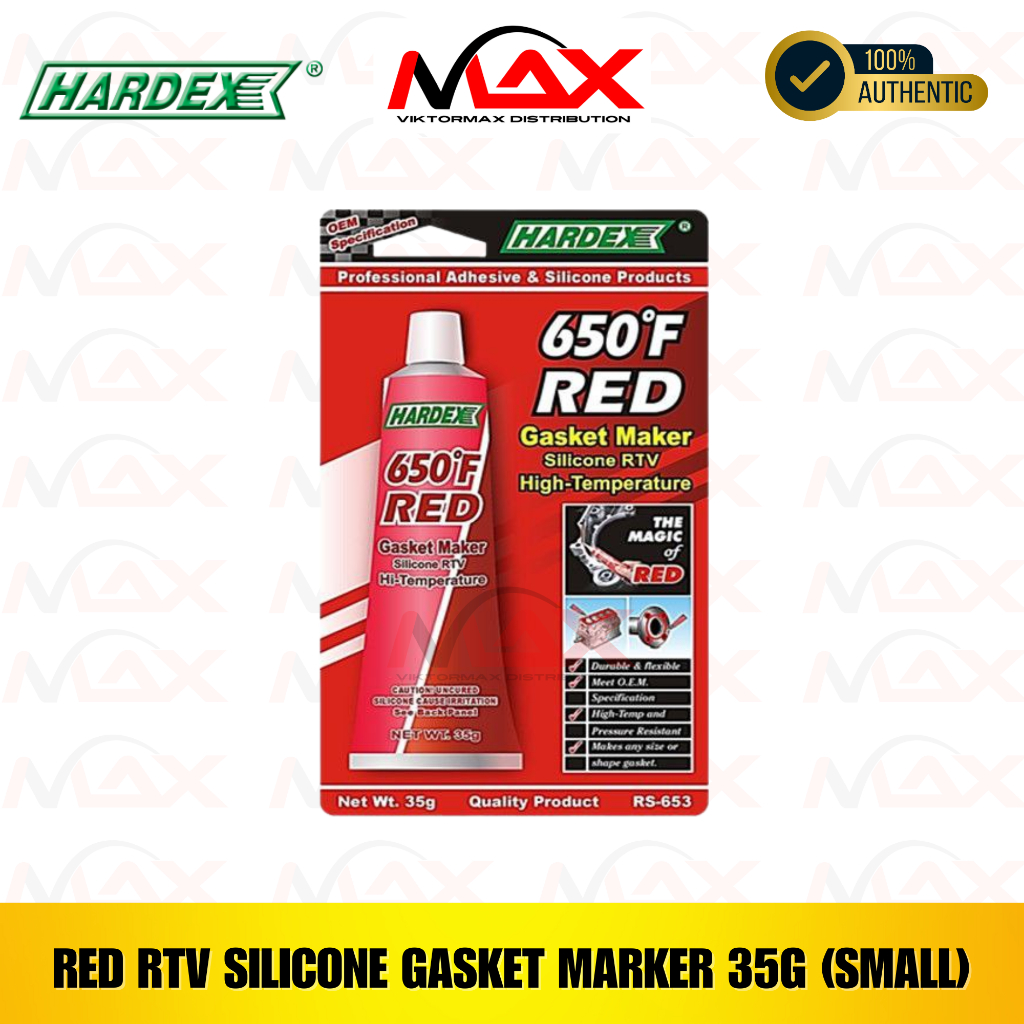 HARDEX Red SMALL Hi-Temp RTV Silicone Gasket Maker (35G) | Shopee ...