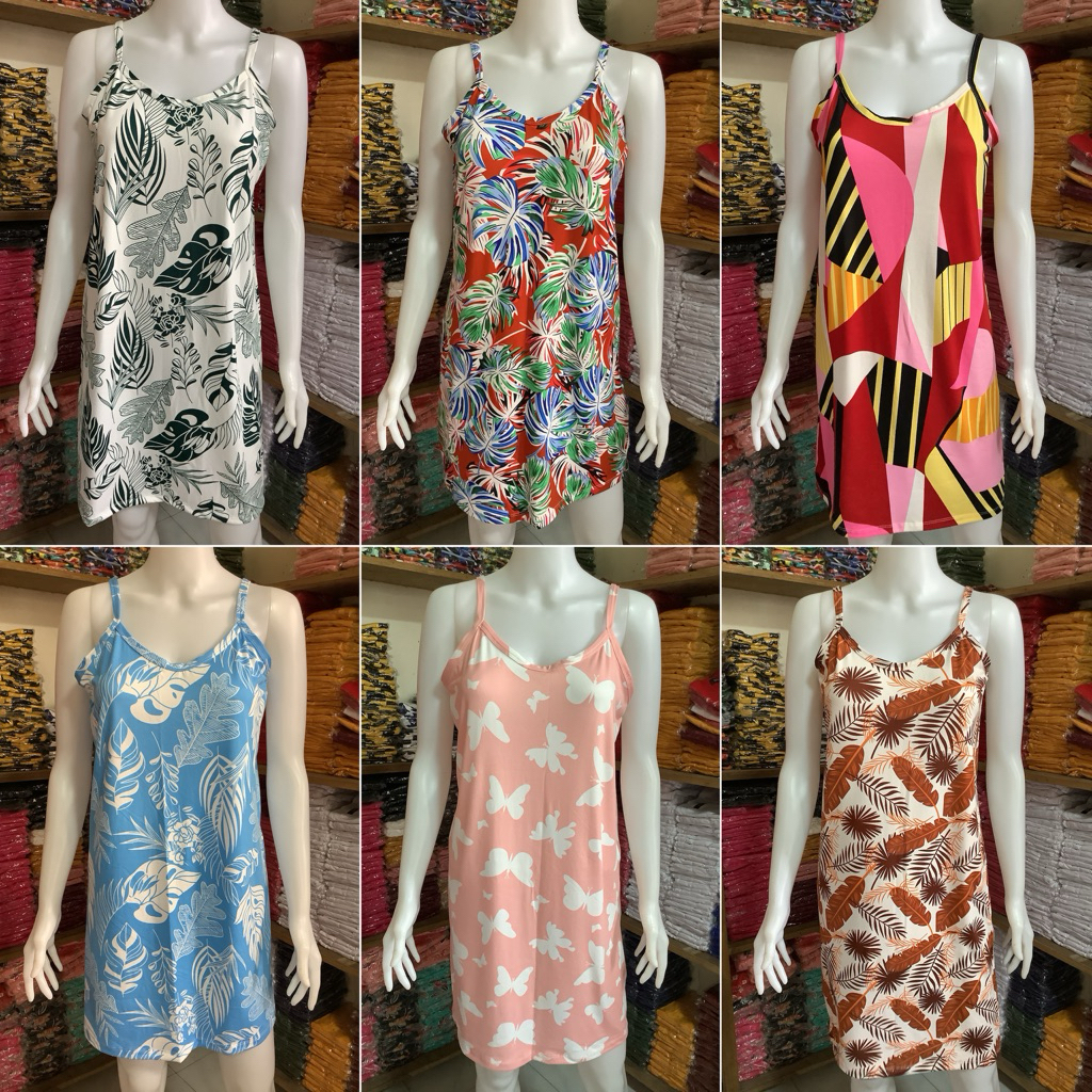 L&E Basic Spag Daster Printed for Ladies (M-L) | Shopee Philippines