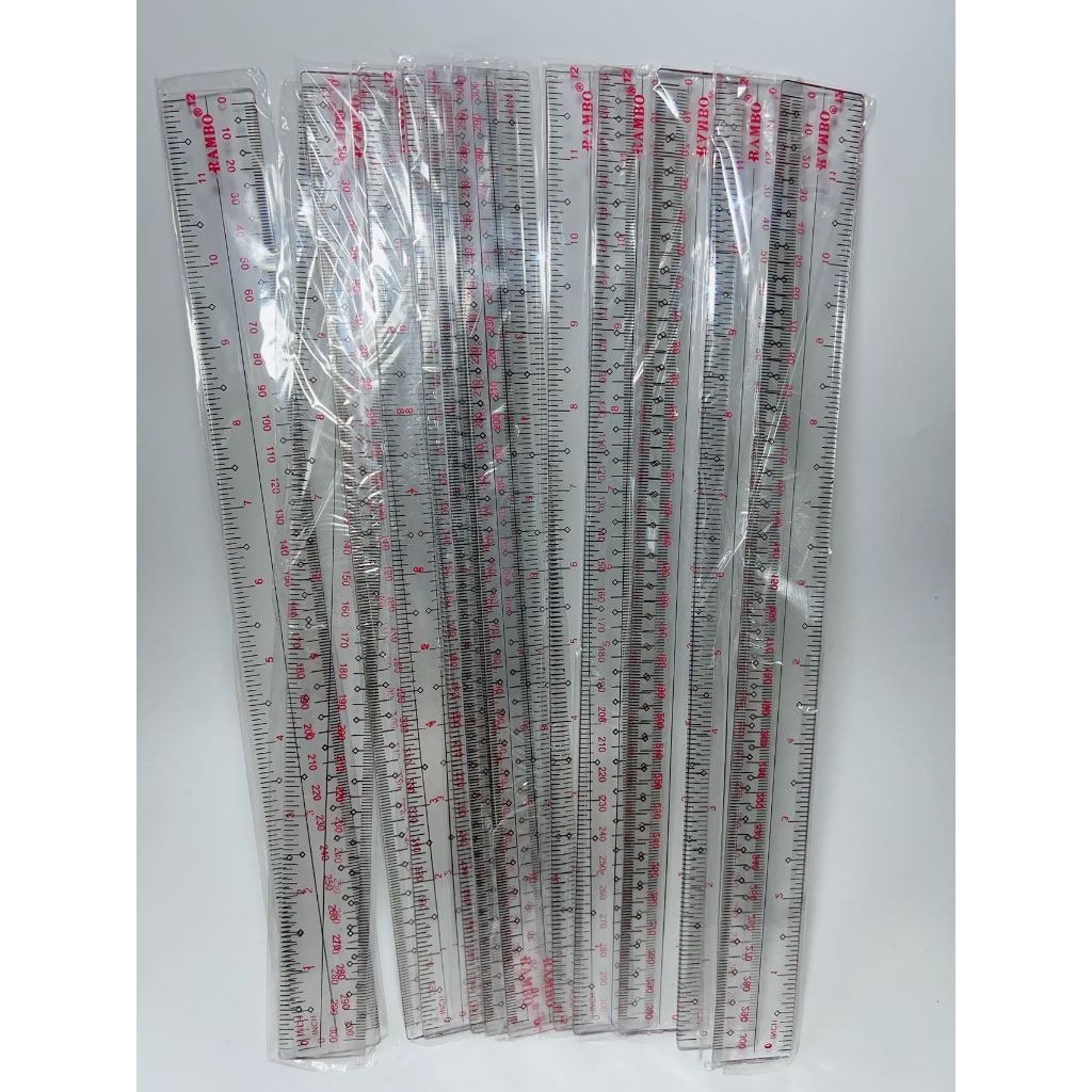 30cm 12 inch TRANSPARENT RULER SCHOOL SUPPLIES Flexible | Shopee ...
