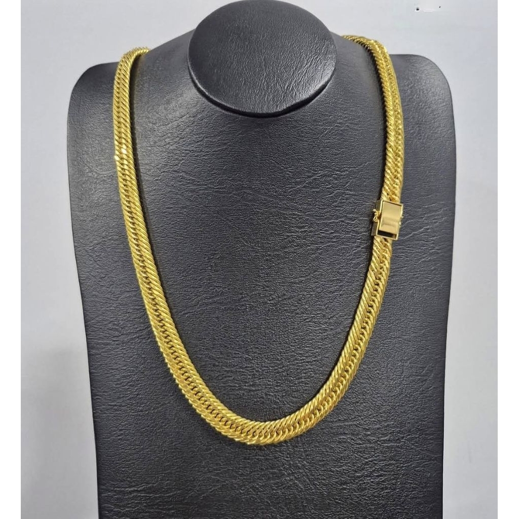 ♥️COD 18K GOLD/18K SAUDI GOLD/PAWNABLE TRIPLE LOCK UNISEX NECKLACE ...