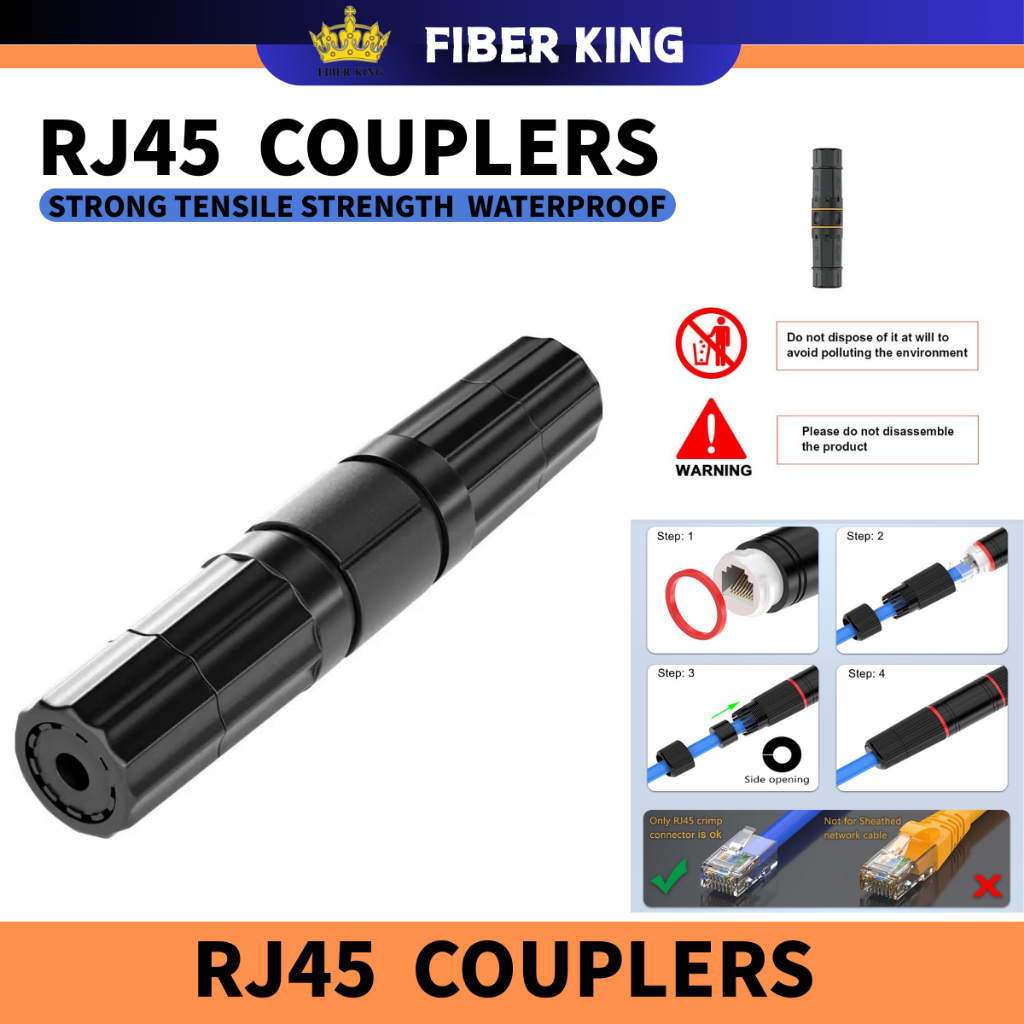 FIBERKING Waterproof Couplers IP67 Waterproof RJ45 Coupler Connectors ...