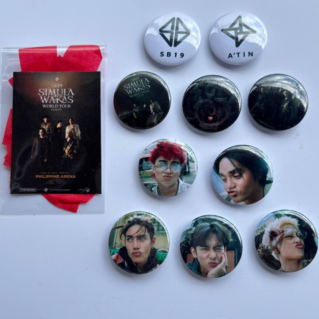 SB19 BUTTON PINS WITH FREE CONFETTI | Shopee Philippines
