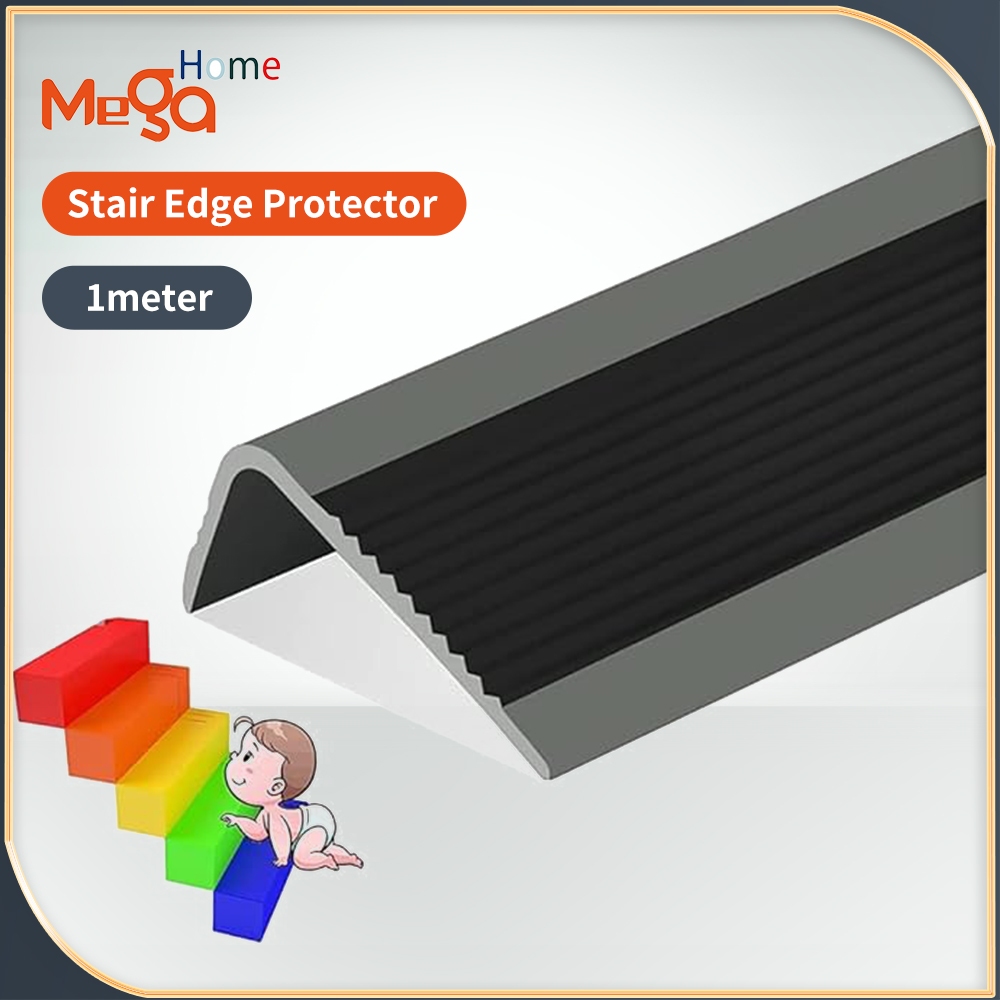 1M Anti Slip Strip for Stair Ladders Safe Stair Nosing PVC 2.5×2.5CM ...