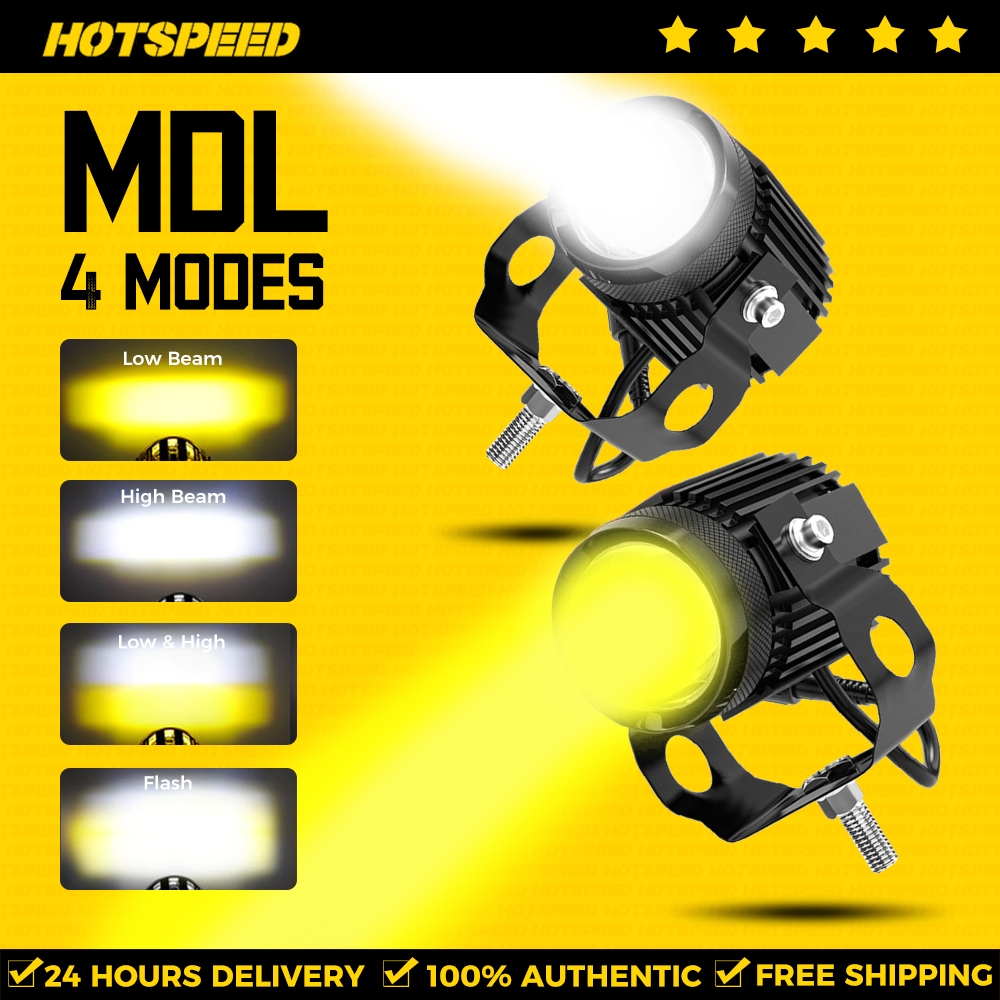 HOTSPEED Mini Driving Light Motorcycle 4 Modes Universal High Quality ...