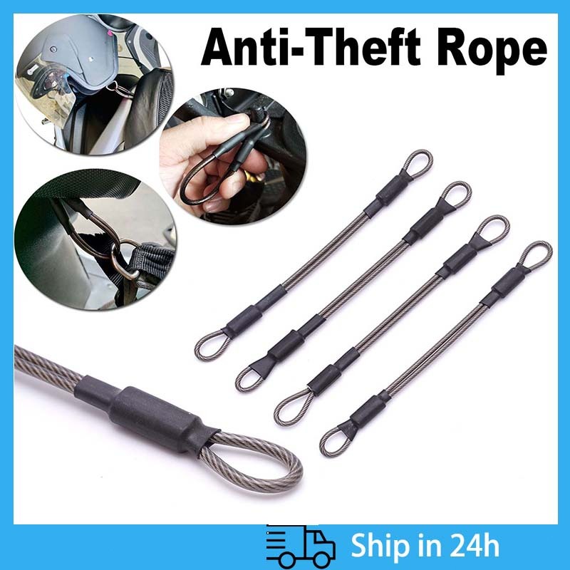 1pc motorcycle helmet anti-theft rope Bicycle Steel Cable Lock Rope for ...