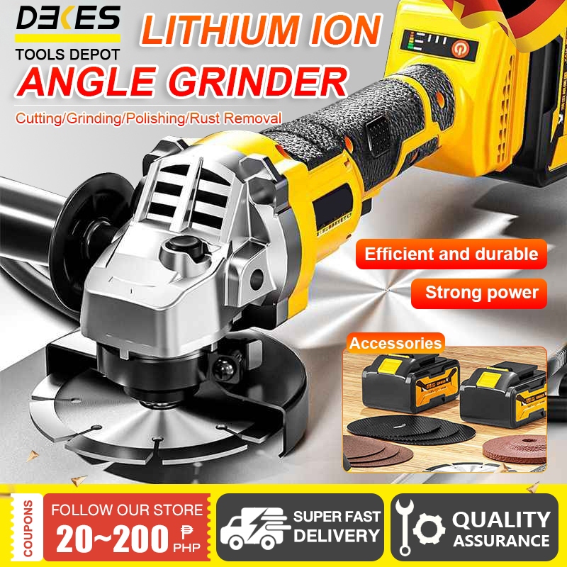 Cordless Angle Grinder Cutting Rechargeable Battery Wireless Electric ...