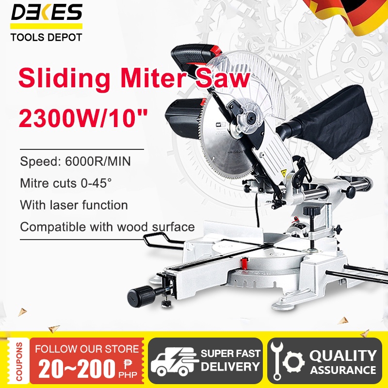 Corded Compound Sliding Miter Saw/ Aluminum Cutter 1800-2300W 10 inch ...