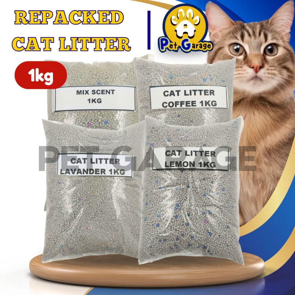 1kg Cat Litter Bentonite Fast Absorbent Quick Clumping Litter Sand Cat ...