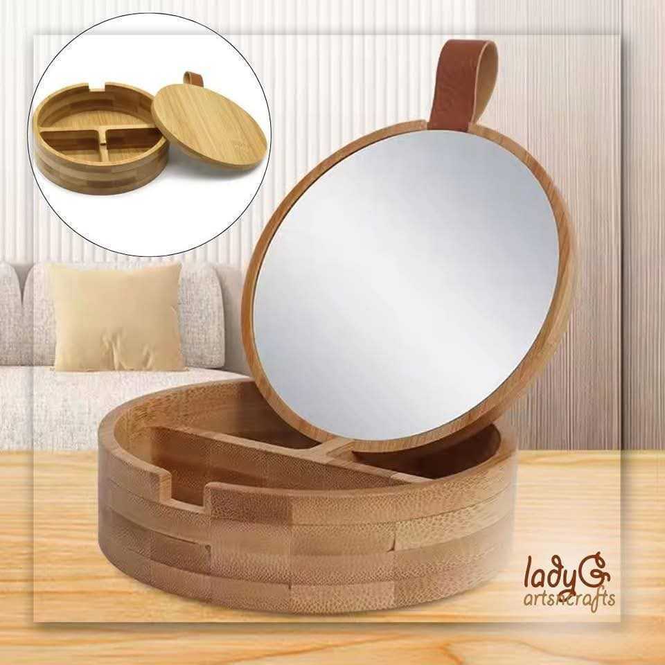 Wood Crafts Wooden Mirror Standee | Shopee Philippines