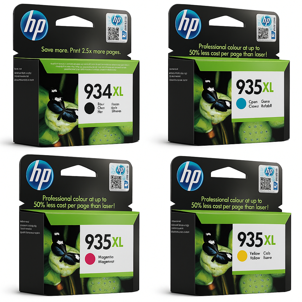 HP 934 Black & 935XL Cyan Yellow Magenta Original Ink Cartridge ...