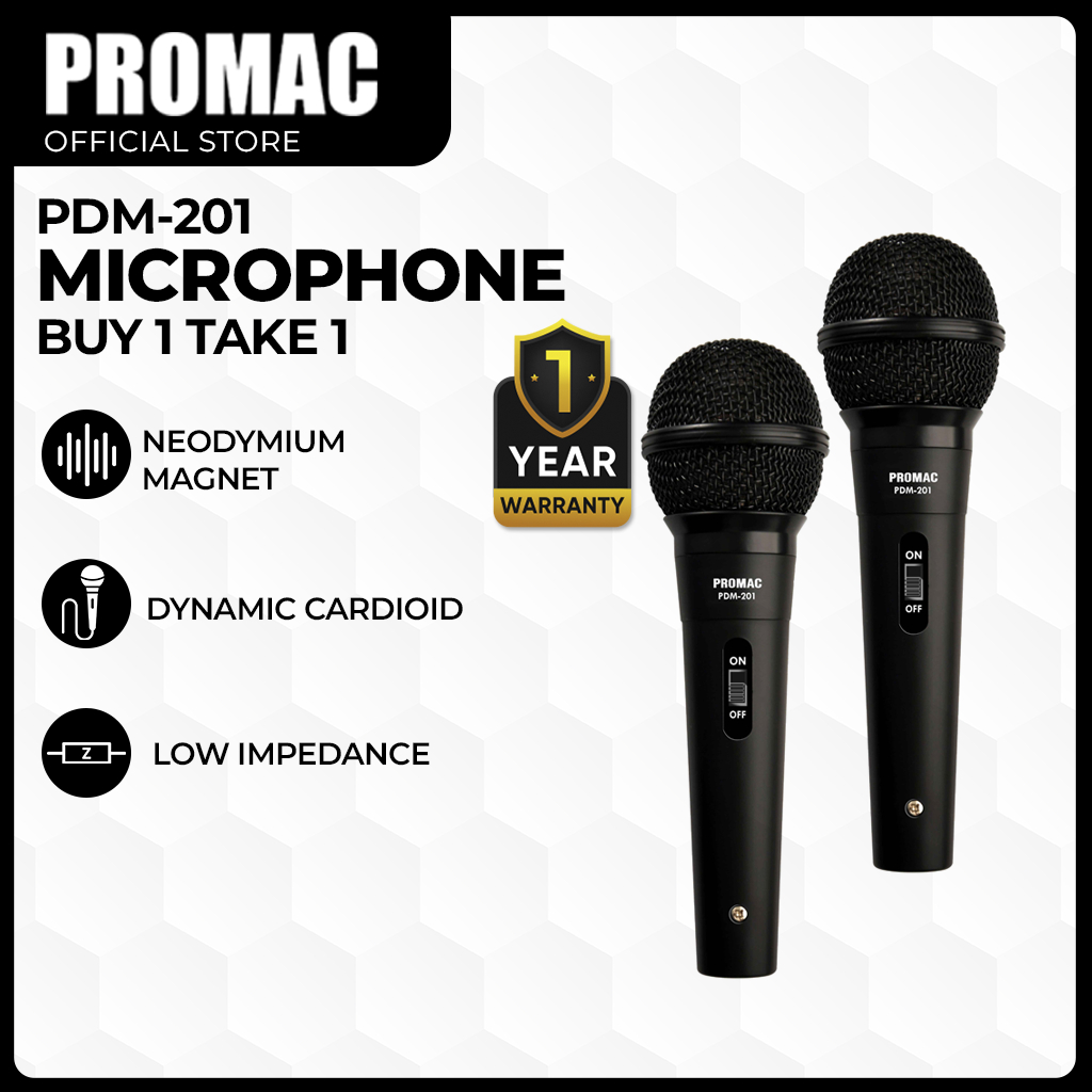 Promac Microphone BUY 1 TAKE 1 (PDM-201) | Shopee Philippines