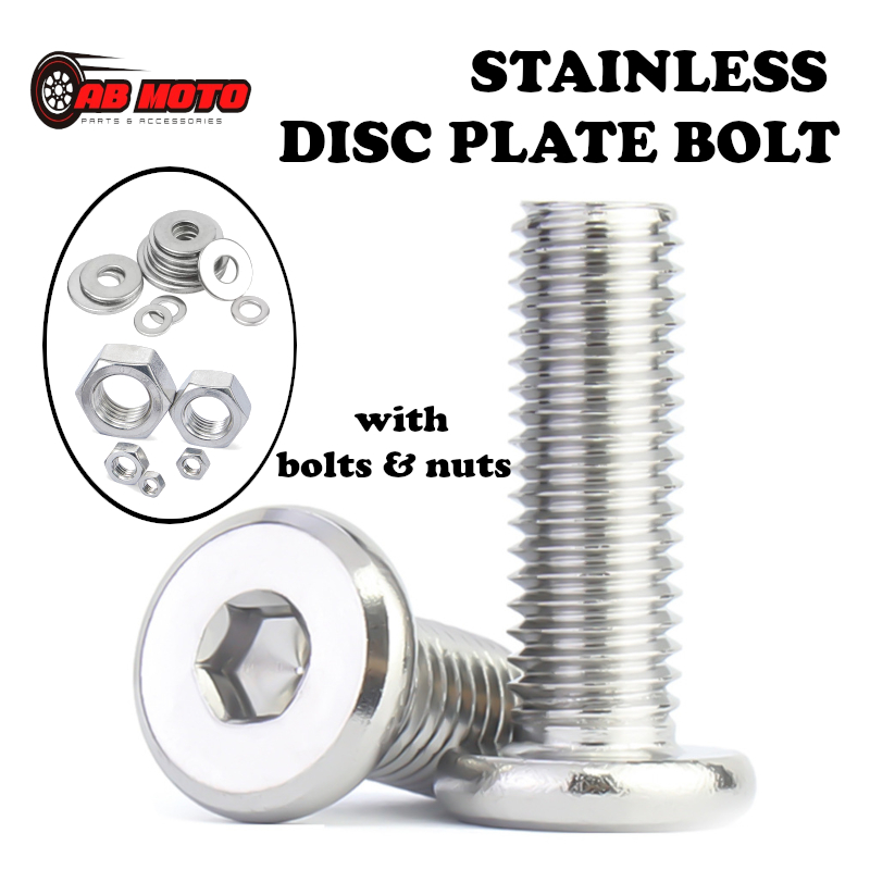 ABmoto MOTORCYCLE STAINLESS BOLT BODY BOLT DISC BOLT PLATE BOLT DISC ...
