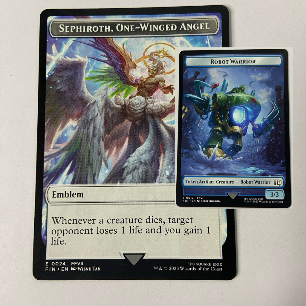 FIN SEPHIROTH, ONE-WINGED ANGEL EMBLEM ANGELO DARKSTAR TOKEN CID, TIMELESS  ARTIFICER FINAL FANTASY | Shopee Philippines