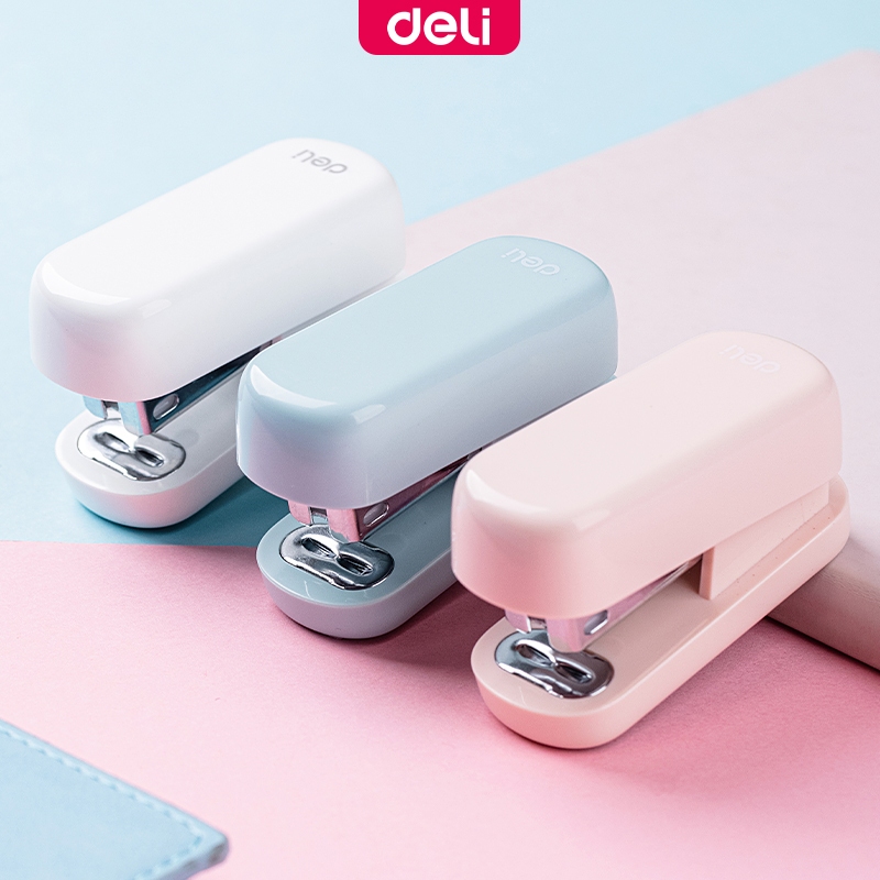 Deli 24/6 & 26/6 Mini Stapler Compact Desk Stapler With Nails EM212 ...